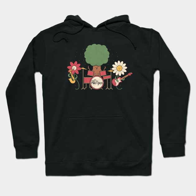 The Allergies (Dark) Hoodie by HandsOffMyDinosaur